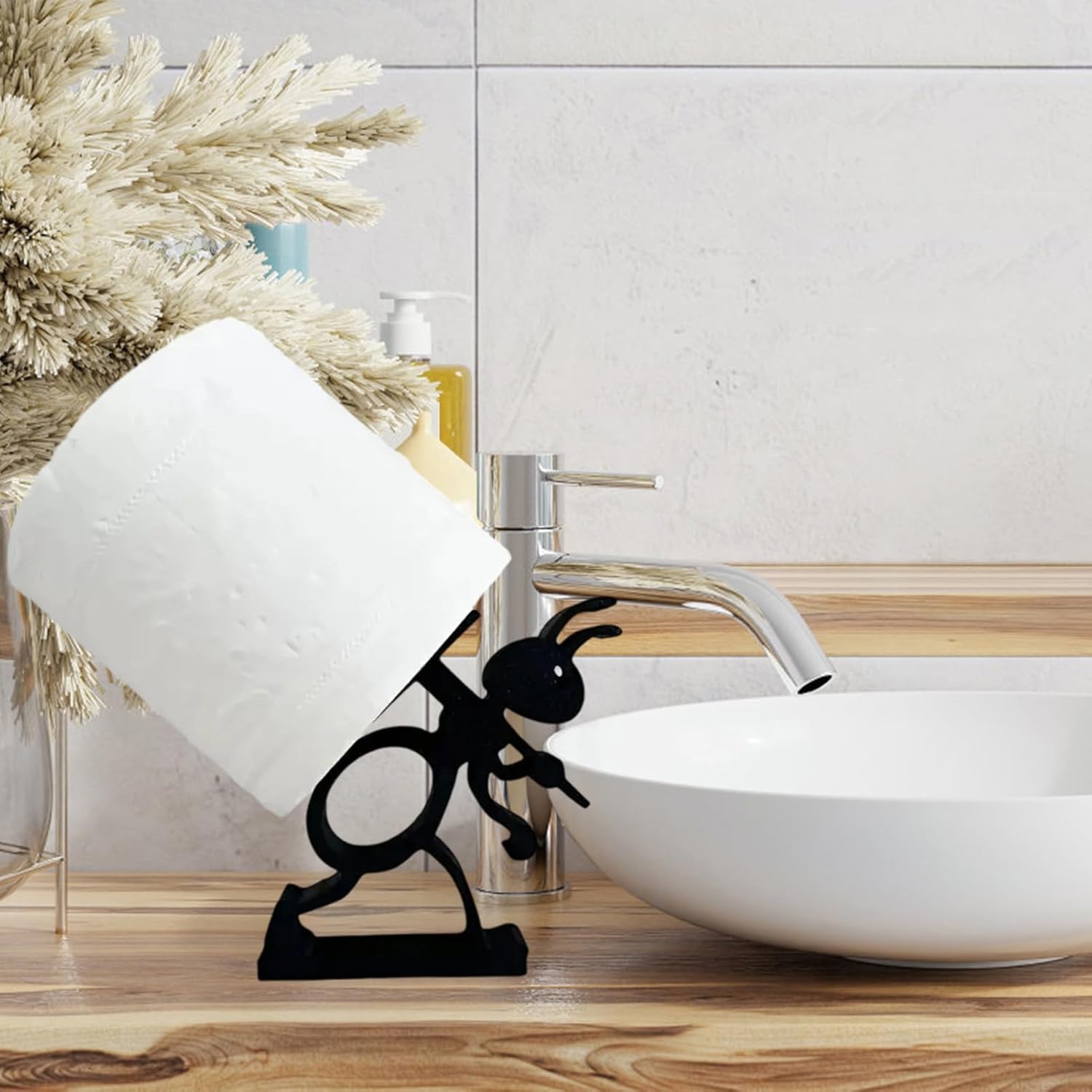 Funny Ant Toilet Paper Holder – Unique Ant Design Bathroom Decor, Toilet Paper Roll Stand for Bathroom, Rustic, Modern or Farmhouse Style, Fun Gift for Home, Friends & Family - Image 5